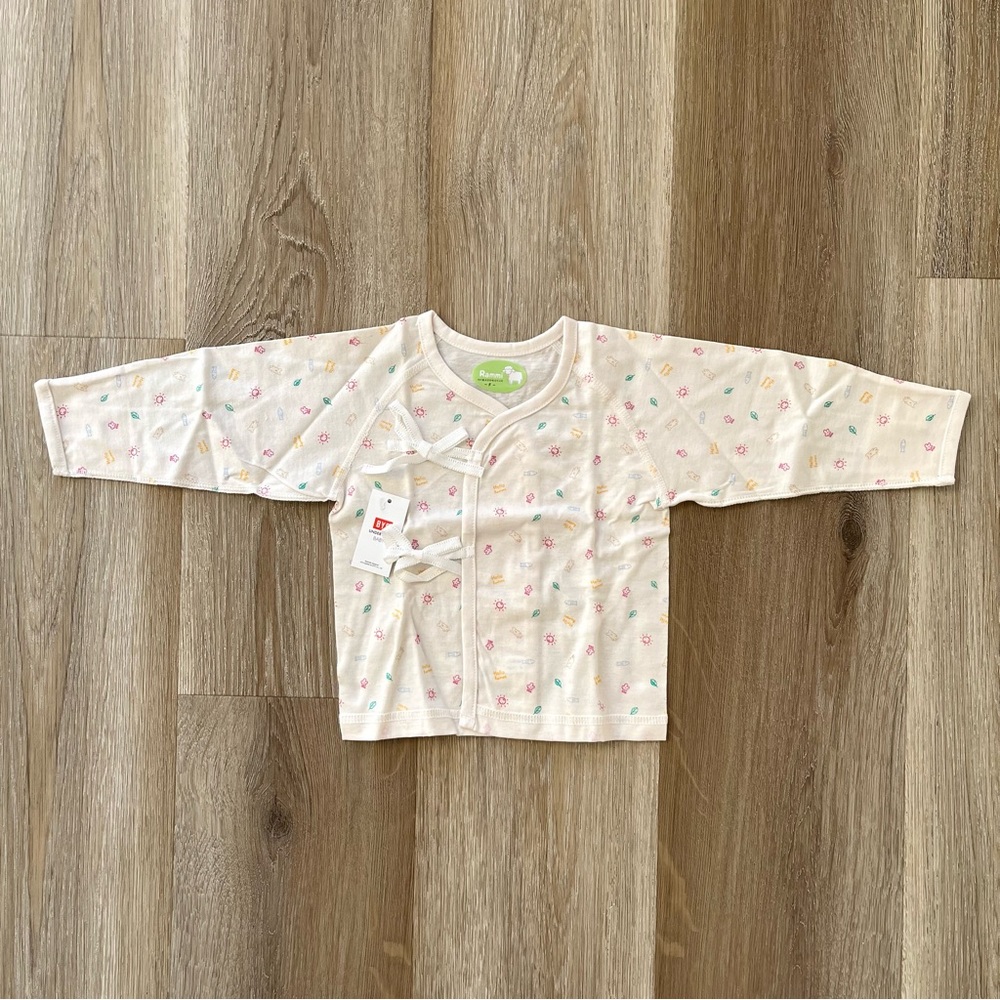 [NWT] BYC Cotton 100% Baby Long Sleeve Wrap Shirt